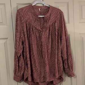 Women's brown Button-Up Blouse